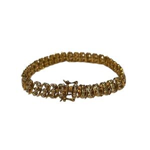 Fringed Gold Vermeil Plated & 925 Sterling Silver Bracelet